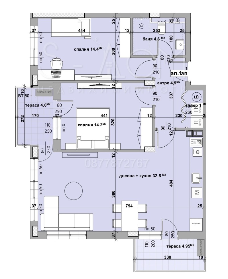 For Sale  2 bedroom Stara Zagora , Kazanski , 112 sq.m | 79628442 - image [2]