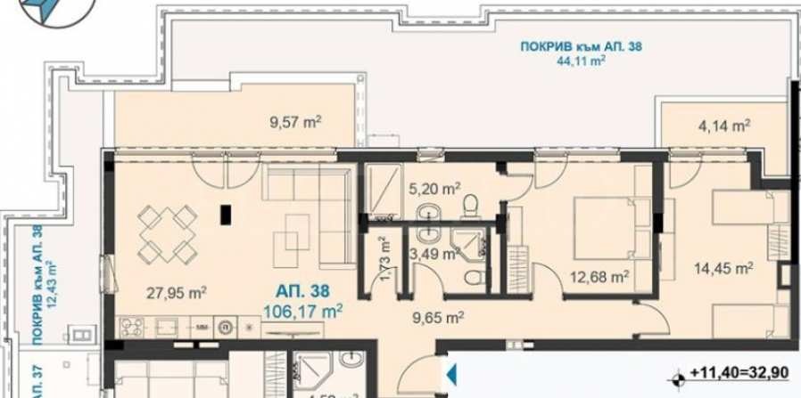 Продава 3-СТАЕН, гр. Бургас, Крайморие, снимка 11 - Апартаменти - 53994591