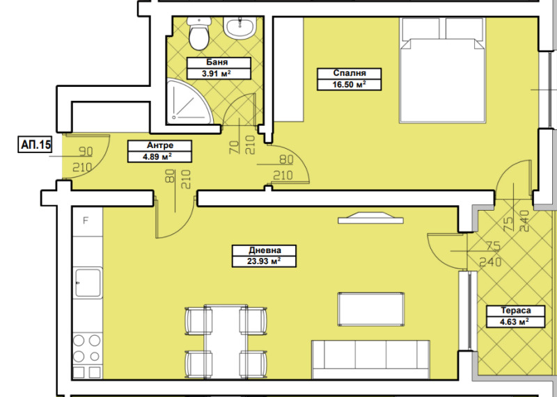 Na prodej  1 ložnice Blagoevgrad , Osvoboždenie , 69 m2 | 93515363