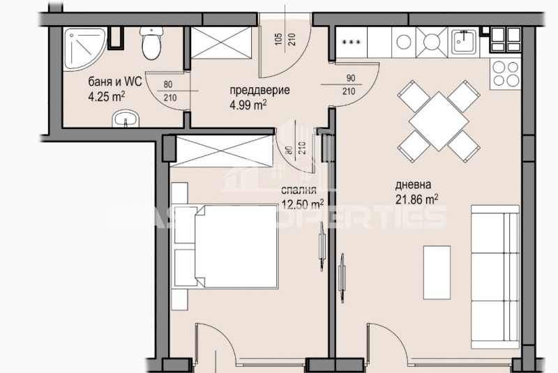 Till salu  1 sovrum Sofia , Malinova dolina , 96 kvm | 46640912 - bild [2]
