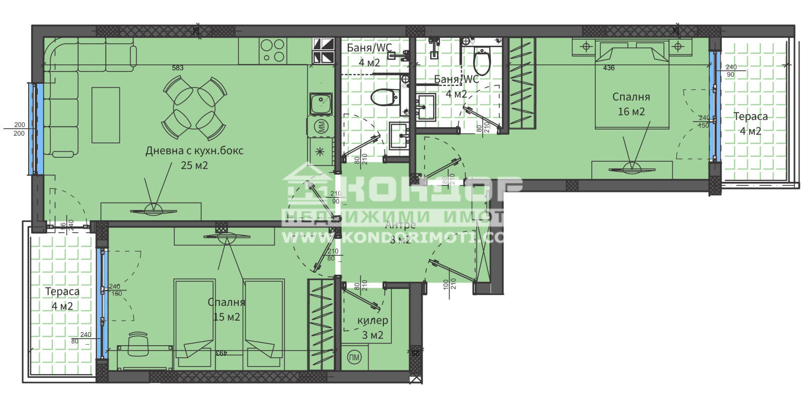 Продава 3-СТАЕН, гр. Пловдив, Отдих и култура, снимка 4 - Апартаменти - 54541205