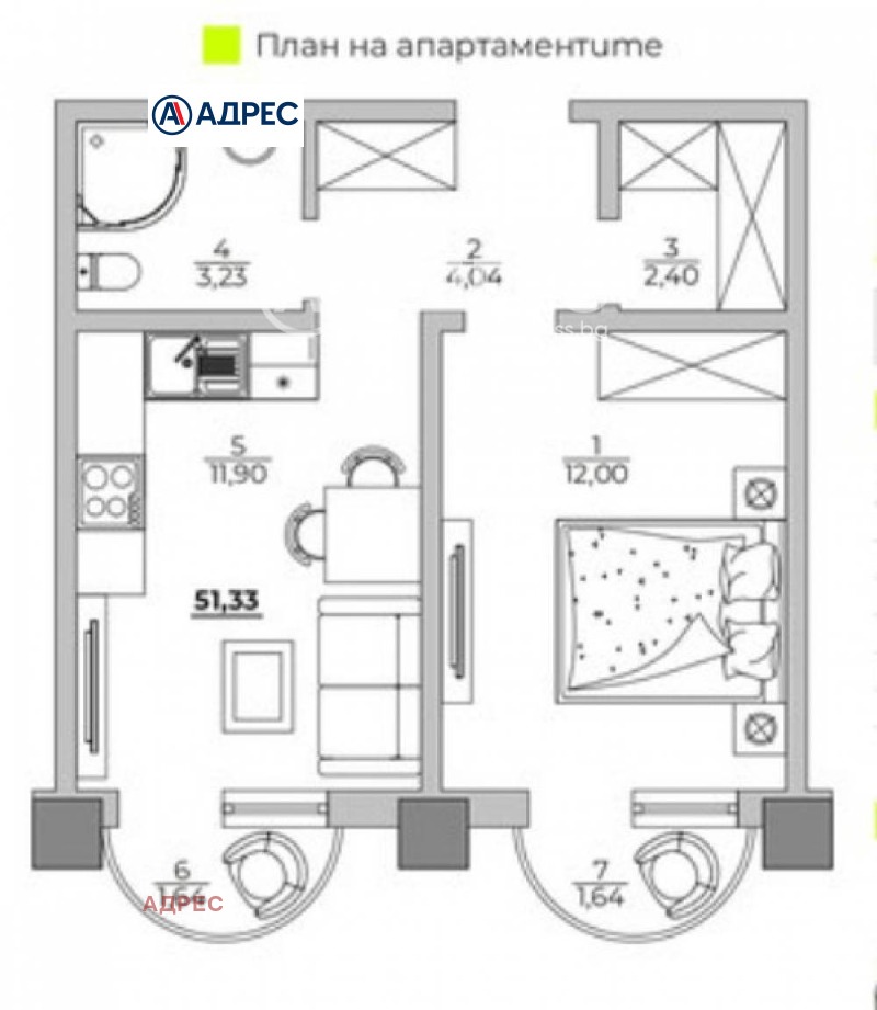 Продава 2-СТАЕН, гр. Варна, к.к. Чайка, снимка 4 - Aпартаменти - 48066259