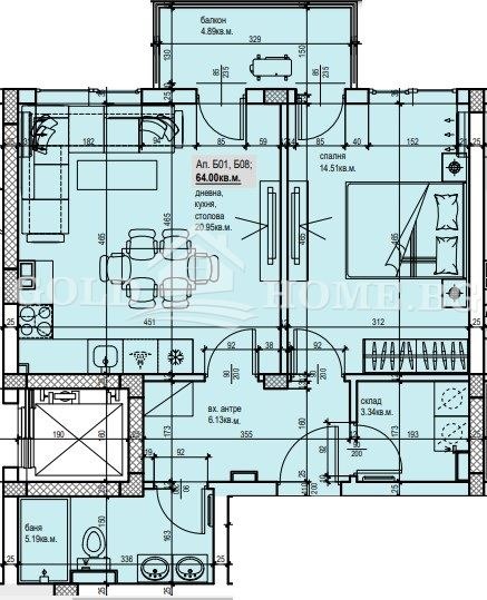 На продаж  1 спальня Пловдив , Остромила , 82 кв.м | 66790704 - зображення [7]