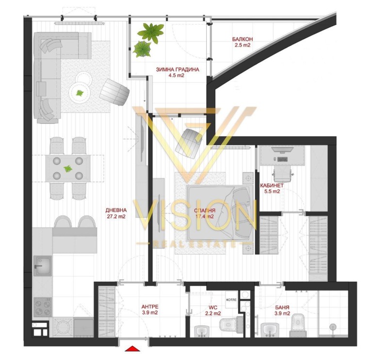 Продава 2-СТАЕН, гр. София, Манастирски ливади, снимка 1 - Aпартаменти - 46775522