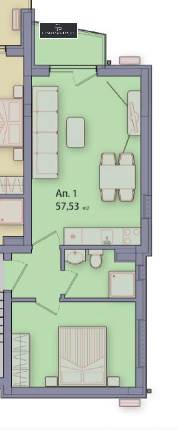 Myytävänä  1 makuuhuone Burgasin alue , Sozopol , 60 neliömetriä | 51905841 - kuva [5]