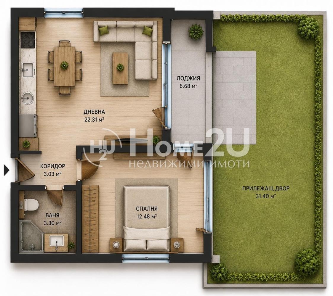 Продава 2-СТАЕН, гр. София, Бъкстон, снимка 2 - Апартаменти - 54970045