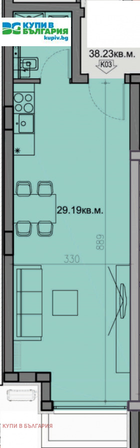 Продава 1-СТАЕН, гр. Варна, Бриз, снимка 8