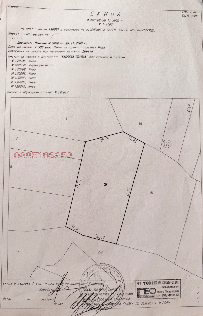 In vendita  Terra regione Pazardzhik , Oborishte , 32 dka | 25058365 - Immagine [5]