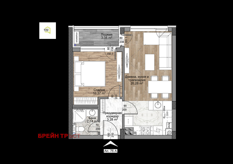 Продава 2-СТАЕН, гр. София, Младост 4, снимка 5 - Aпартаменти - 47262567