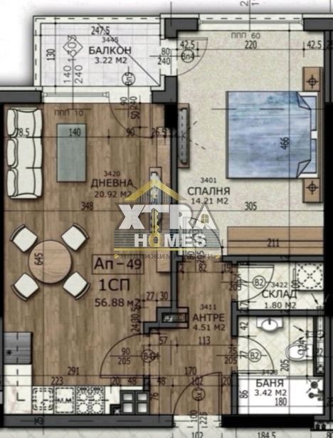Satılık  1 yatak odası Sofia , Drujba 1 , 65 metrekare | 53467608 - görüntü [12]