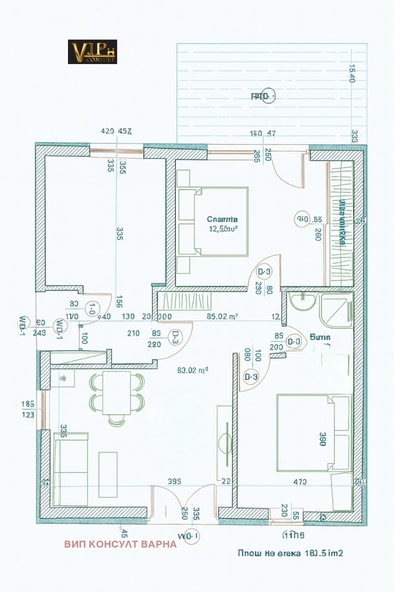 Продава 3-СТАЕН, гр. Варна, Лятно кино Тракия, снимка 2 - Апартаменти - 52397604