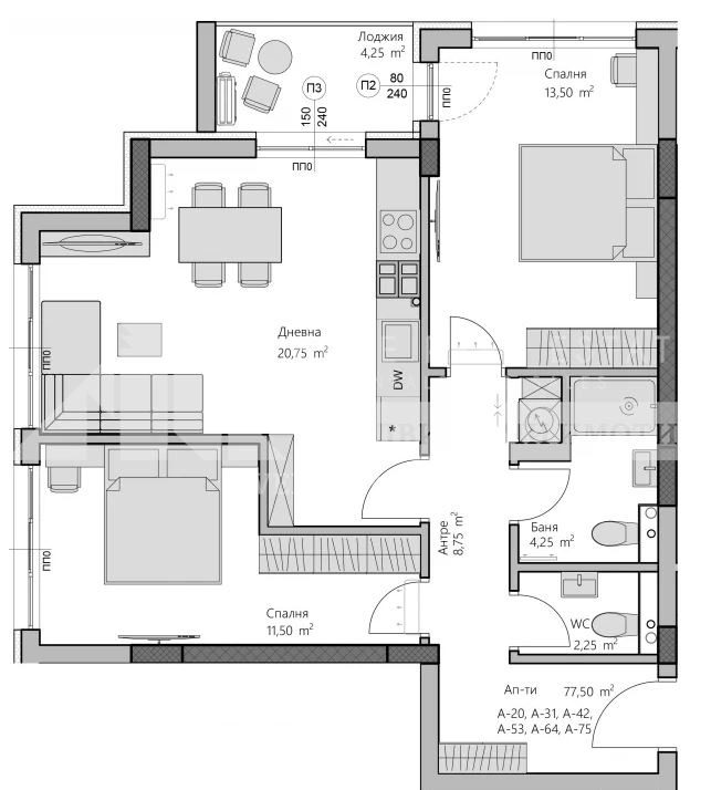 In vendita  2 camere da letto Plovdiv , Hristo Smirnenski , 92 mq | 94318841 - Immagine [2]