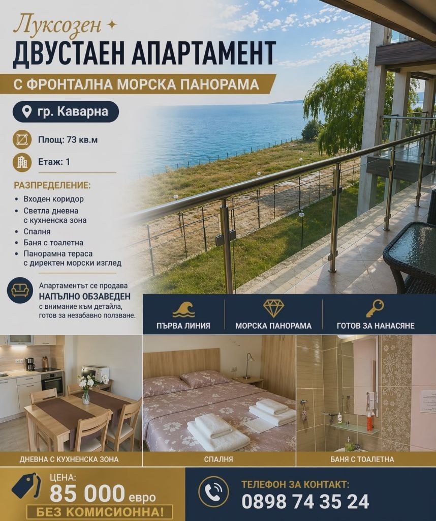 Продава 2-СТАЕН, гр. Каварна, област Добрич