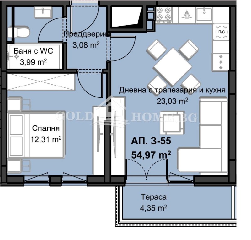 Na prodej  1 ložnice Plovdiv , Christo Smirnenski , 71 m2 | 50084118 - obraz [3]