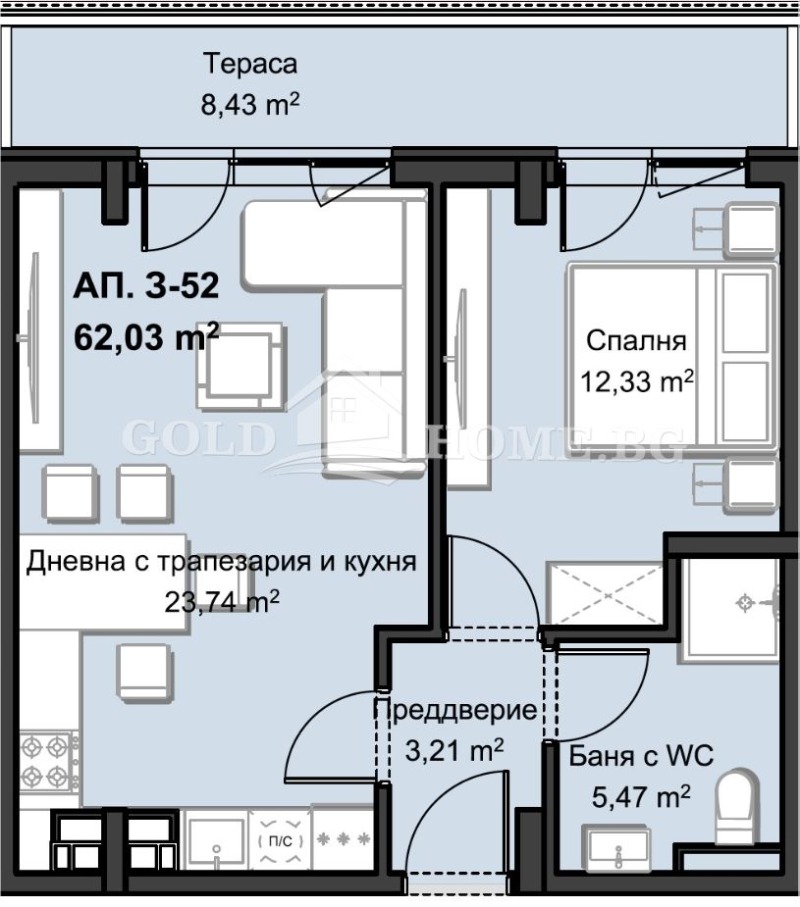 Na prodej  1 ložnice Plovdiv , Christo Smirnenski , 71 m2 | 50084118 - obraz [10]