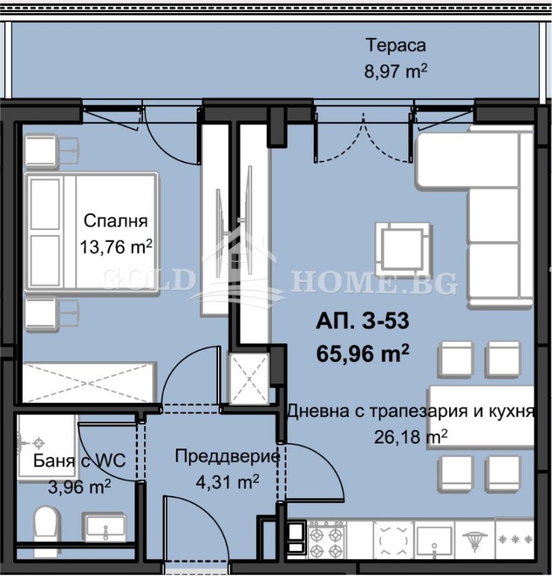 Na prodej  1 ložnice Plovdiv , Christo Smirnenski , 71 m2 | 50084118 - obraz [11]