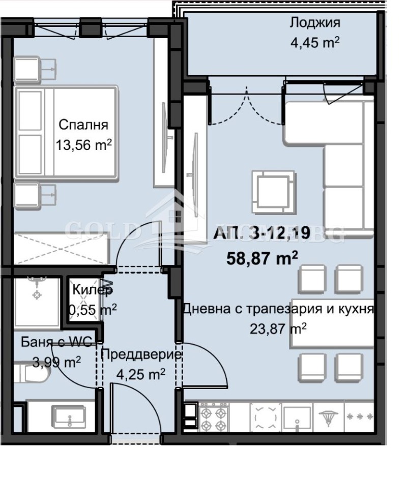 Na prodej  1 ložnice Plovdiv , Christo Smirnenski , 71 m2 | 50084118 - obraz [4]