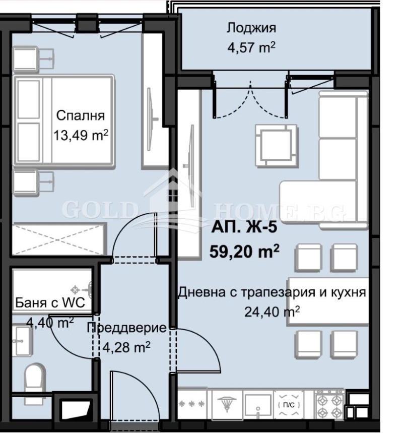 Na prodej  1 ložnice Plovdiv , Christo Smirnenski , 71 m2 | 50084118 - obraz [6]