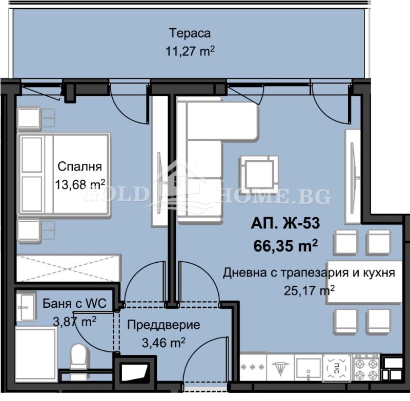 Na prodej  1 ložnice Plovdiv , Christo Smirnenski , 71 m2 | 50084118 - obraz [14]