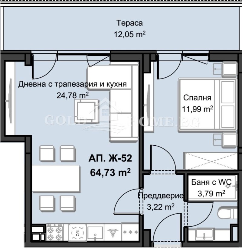 Na prodej  1 ložnice Plovdiv , Christo Smirnenski , 71 m2 | 50084118 - obraz [12]