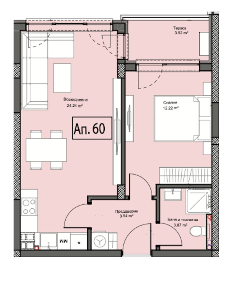 Продава 2-СТАЕН, гр. Пловдив, Христо Смирненски, снимка 6 - Aпартаменти - 49284416