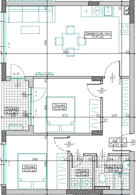 Na sprzedaż  2 sypialnie Szumen , Bojan Balgaranow 1 , 86 mkw | 46216798 - obraz [5]