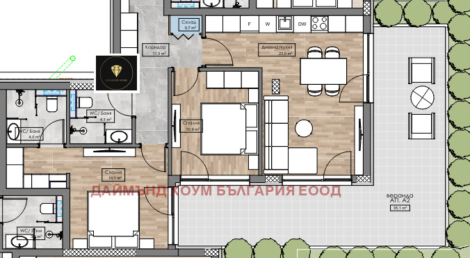 For Sale  2 bedroom Plovdiv , Karshiyaka , 128 sq.m | 73690373 - image [2]