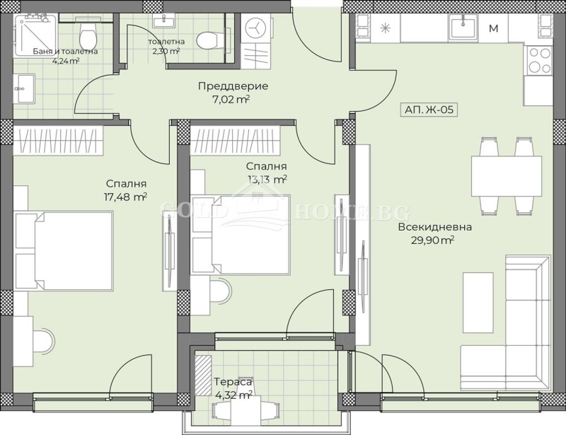 Продава 3-СТАЕН, гр. Пловдив, Остромила, снимка 9 - Aпартаменти - 48128639