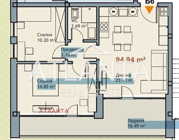 Zu verkaufen  2 Schlafzimmer Warna , k.k. Tschajka , 94 qm | 96815071 - Bild [2]