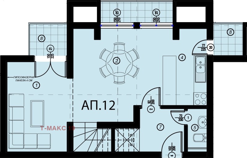 Till salu  Etagevåning Sofia , Manastirski livadi , 120 kvm | 45404059 - bild [2]