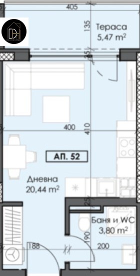 1-СТАЕН, 43 m2