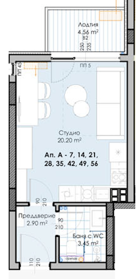 Продава  1-стаен град Пловдив , Гагарин , 43 кв.м | 32579808 - изображение [5]