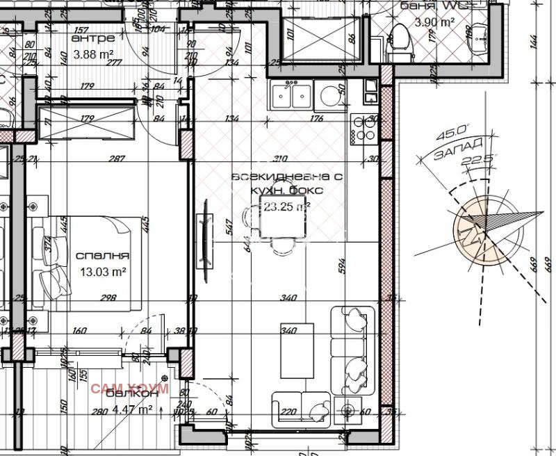 In vendita  1 camera da letto Varna , Kajsieva gradina , 71 mq | 20764443