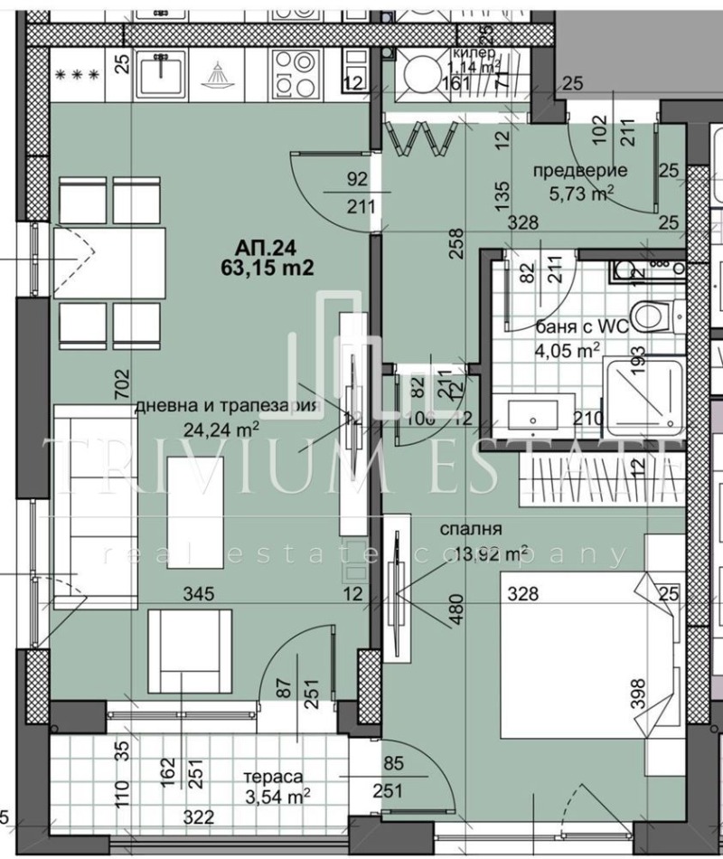 Продаја  1 спаваћа соба Пловдив , Тракија , 73 м2 | 42528518