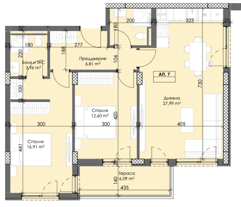 Продава 3-СТАЕН, гр. Пловдив, Тракия, снимка 2 - Aпартаменти - 49220807