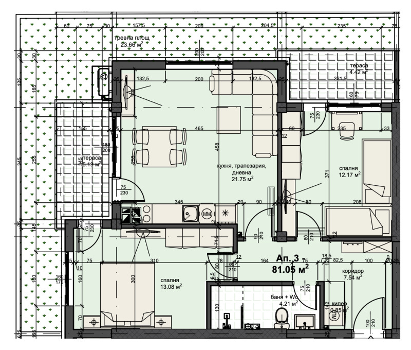 Продава 3-СТАЕН, гр. Пловдив, Кършияка