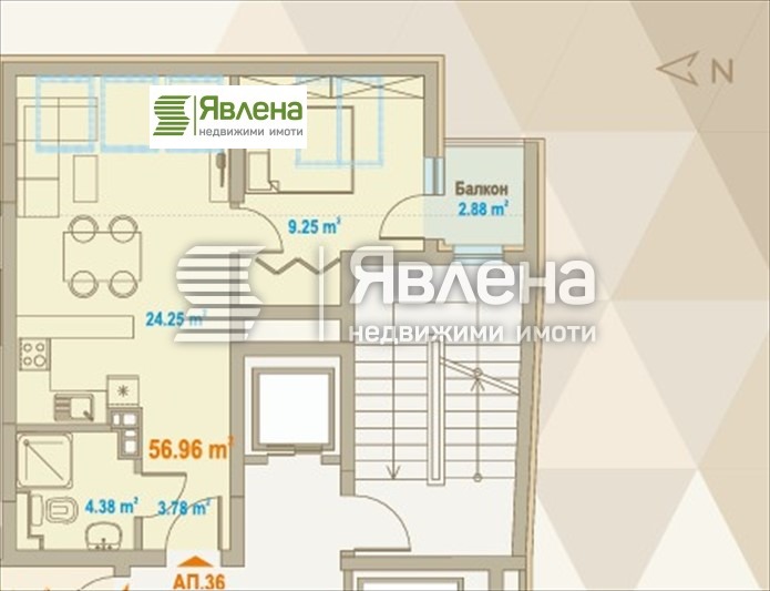 Продава 2-СТАЕН, гр. София, Зона Б-5, снимка 2 - Апартаменти - 52842564