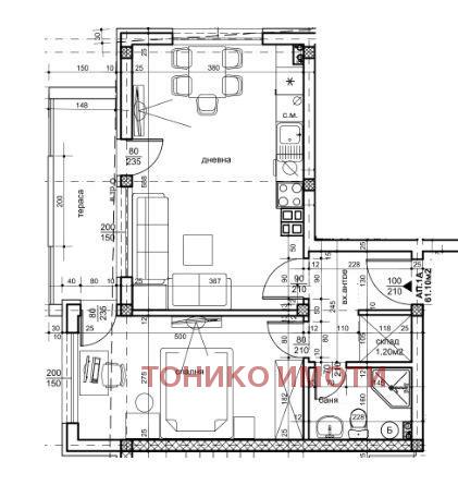 Till salu  1 sovrum Plovdiv , Hristo Smirnenski , 74 kvm | 78674570 - bild [3]