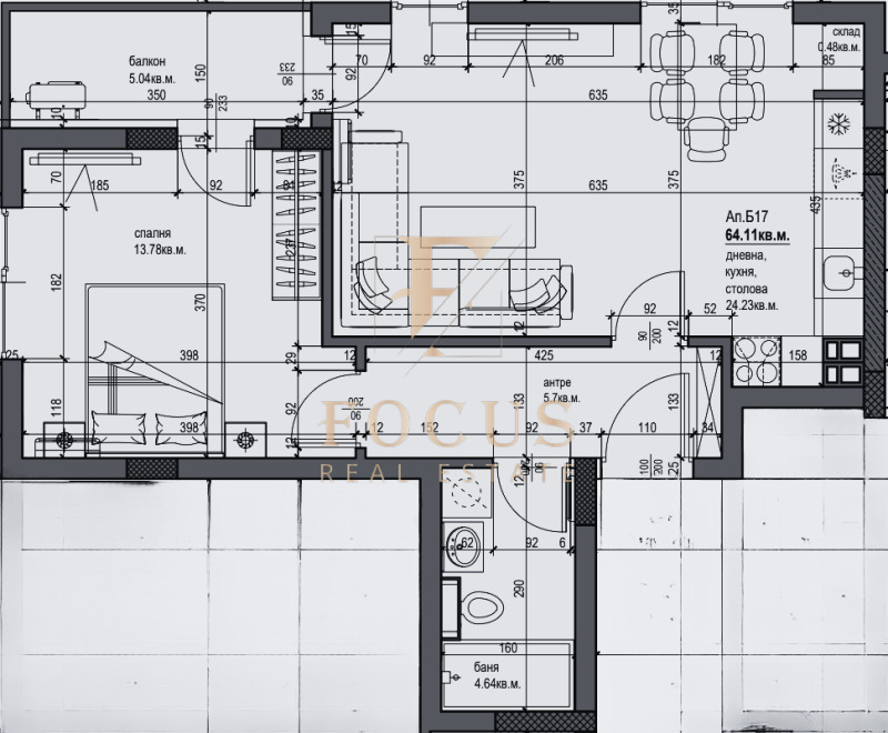 Na prodej  1 ložnice Plovdiv , Christo Smirnenski , 79 m2 | 25203802 - obraz [5]