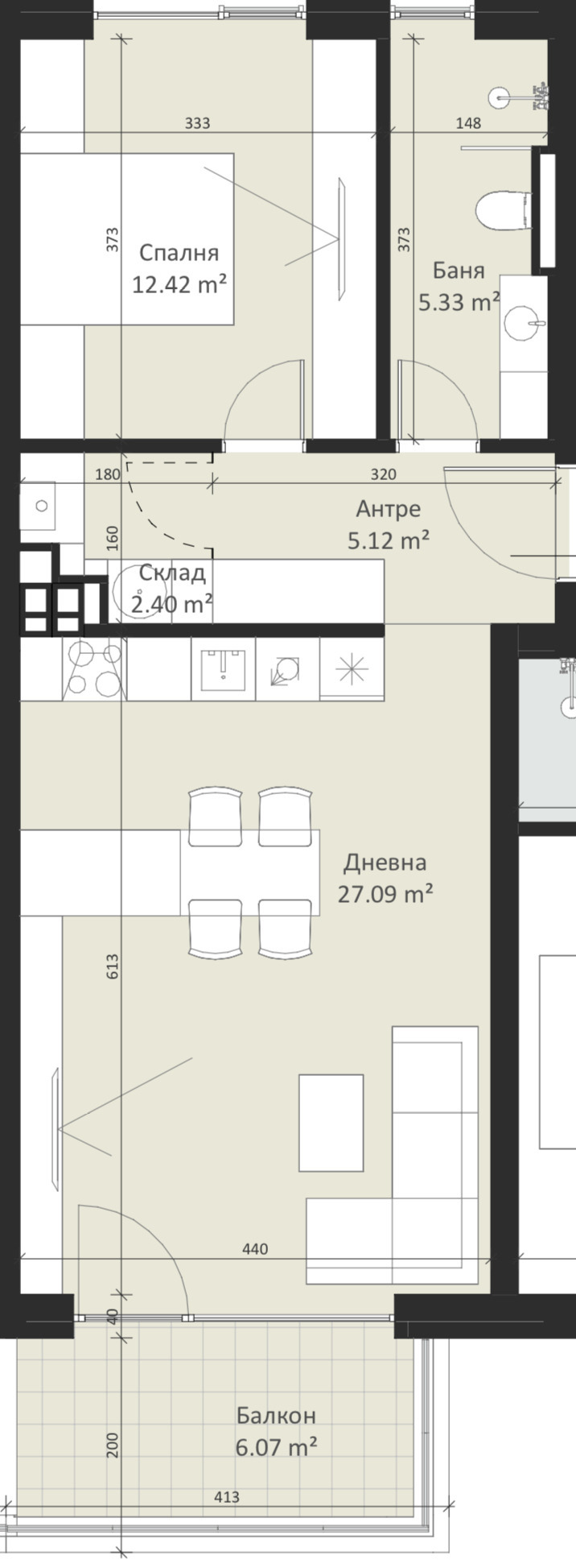 Na prodej  1 ložnice Sofia , Malinova dolina , 83 m2 | 51618294 - obraz [3]