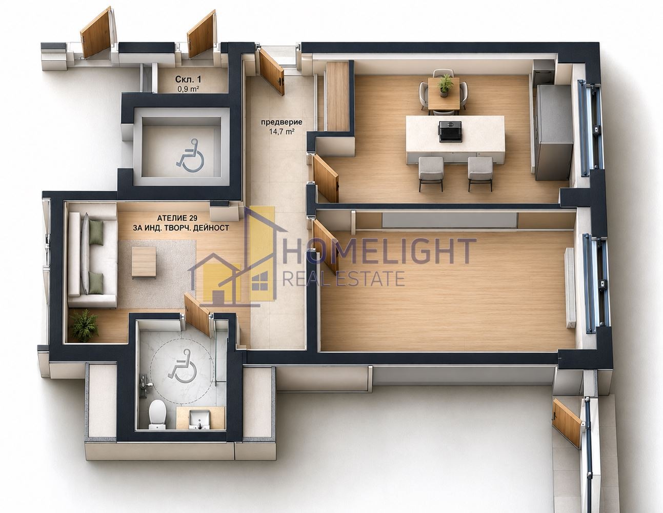 Продава ОФИС, гр. София, Стрелбище, снимка 11 - Офиси - 56682065