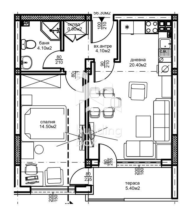 Продава 2-СТАЕН, гр. Пловдив, Южен, снимка 1 - Aпартаменти - 47798017