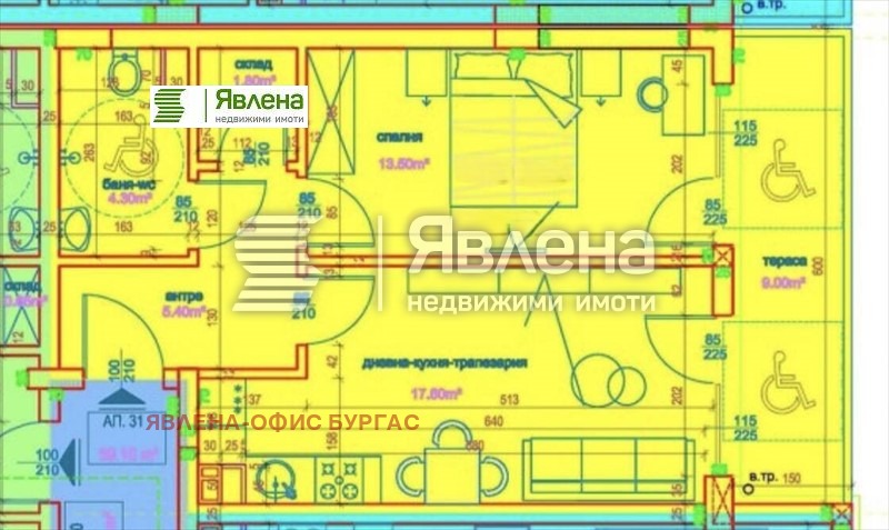 Продава 2-СТАЕН, гр. Бургас, Славейков, снимка 4 - Aпартаменти - 48385709