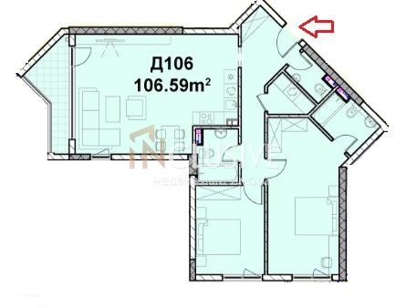 Te koop  2 slaapkamers Sofia , Poligona , 126 m² | 80497501 - afbeelding [2]