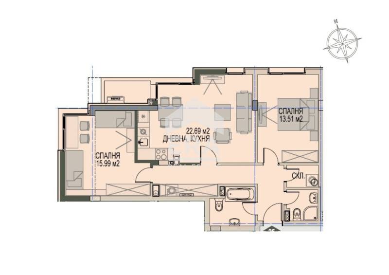 En venta  2 dormitorios Sofia , Krastova vada , 104 metros cuadrados | 29673657 - imagen [15]