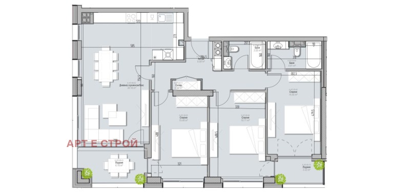 Продава 4-СТАЕН, гр. София, Кръстова вада, снимка 3 - Апартаменти - 53268877