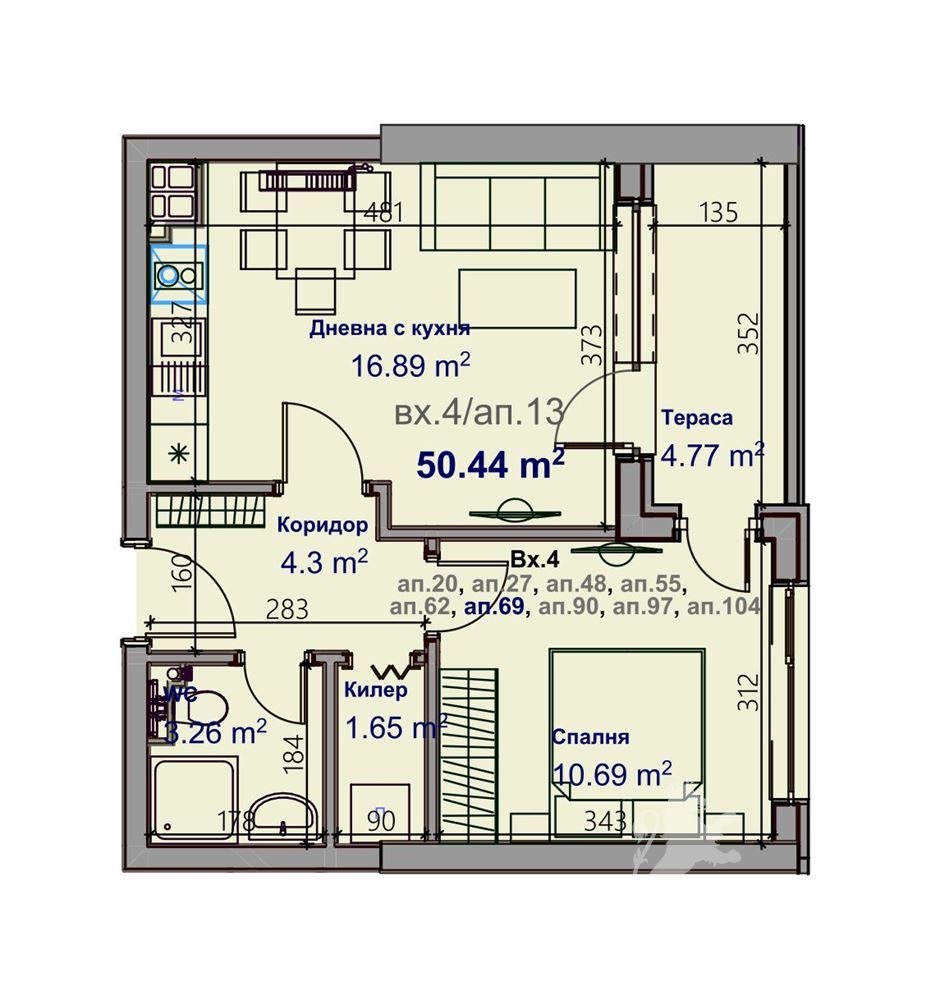 Продава 2-СТАЕН, гр. Варна, Младост 1, снимка 2 - Апартаменти - 52499232