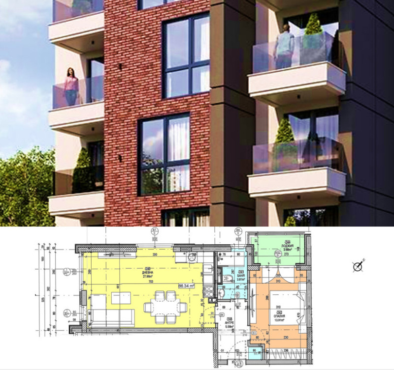Продаја  1 спаваћа соба Софија , Левски , 82 м2 | 80866195