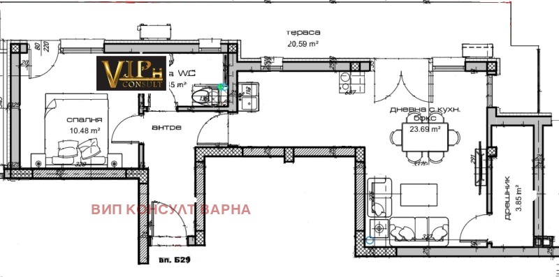 Eladó  1 hálószoba Varna , Cveten kvartal , 93 négyzetméter | 21751254 - kép [7]