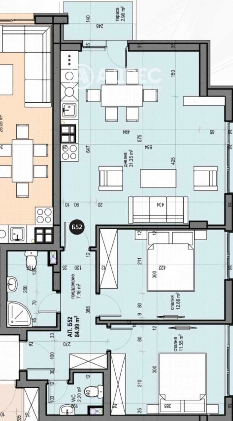 Te koop  2 slaapkamers Sofia , Ljulin 5 , 99 m² | 69850871 - afbeelding [3]
